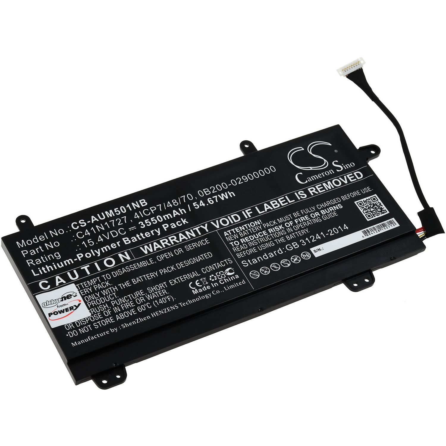 Acumulator compatibil Asus ROG Zephyrus M GM501GM, model C41N1727 fotografia produsului