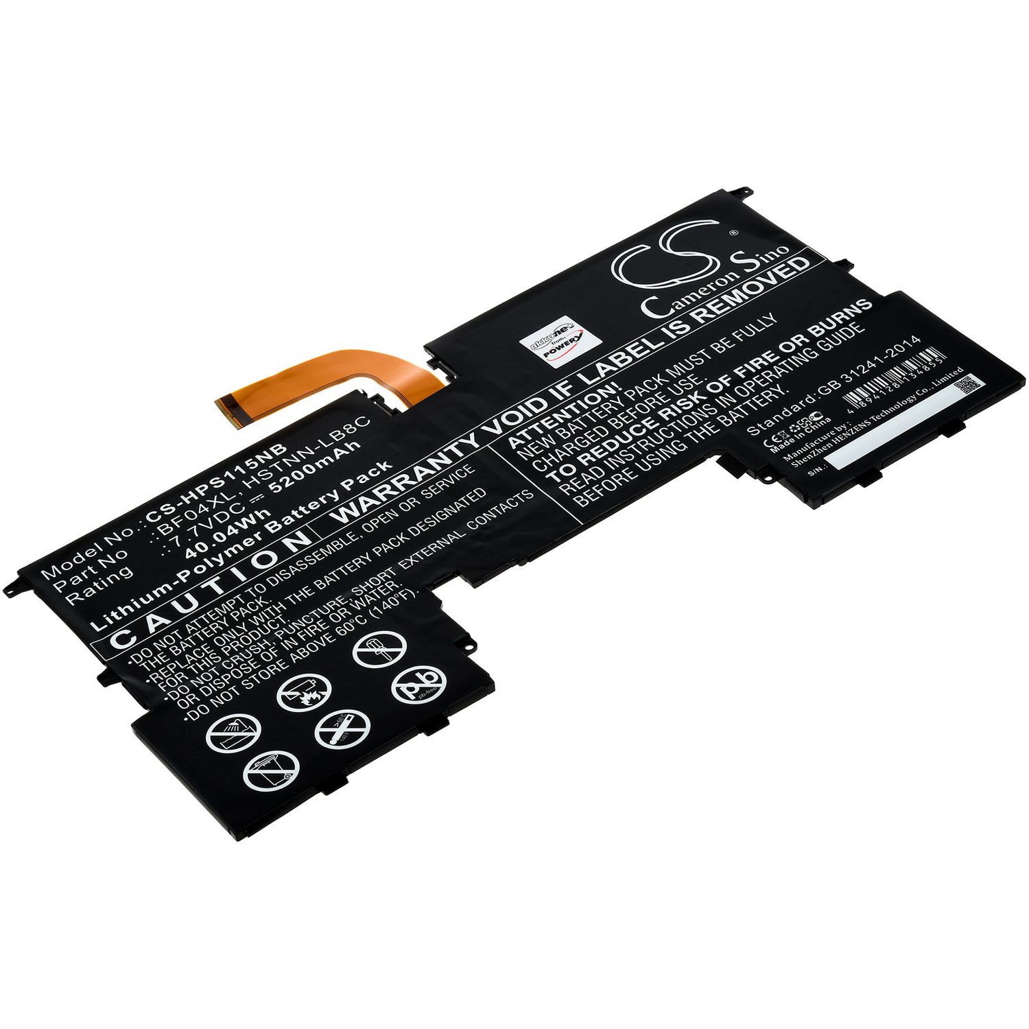 Acumulator compatibil HP Spectre 13-V101NA, Spectre 13-V117TU, model BF04XL fotografia produsului