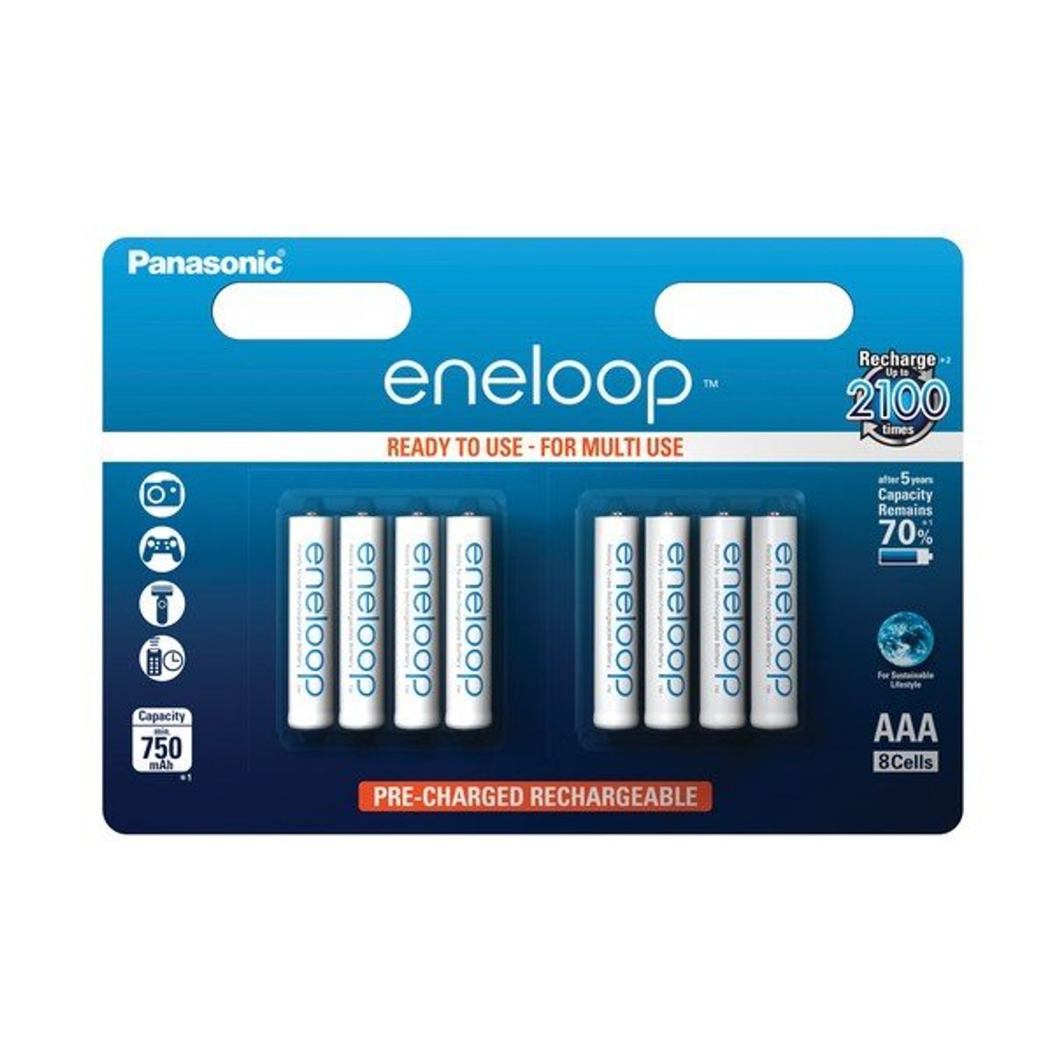 Acumulator Panasonic eneloopAAA 8 buc. / blister (BK-4MCCE/8BE) fotografia produsului