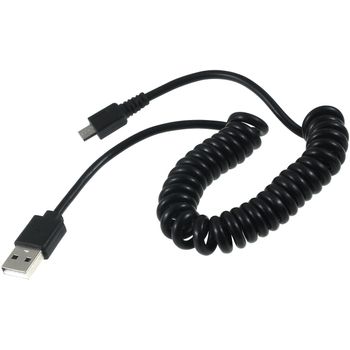 Cablu micro-USB spiralat Goobay 1m elefant.ro imagine noua 2022