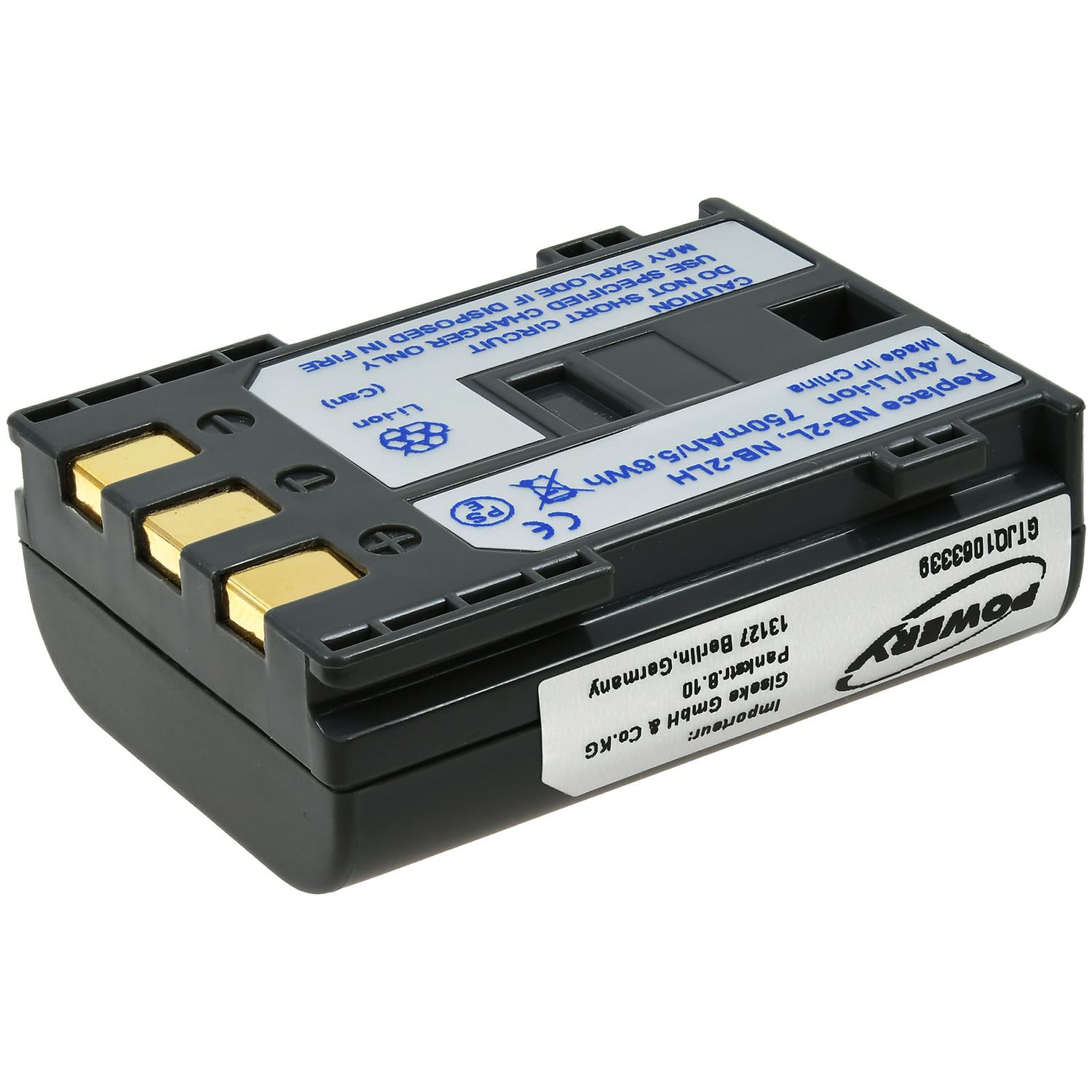 Acumulator compatibil Canon NB-2L/ NB-2LH 750mAh fotografia produsului View 3 L