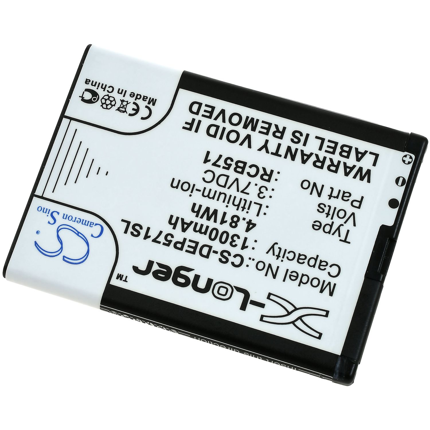 Acumulator compatibil Doro Primo 571 / model RCB571 fotografia produsului View 4 L