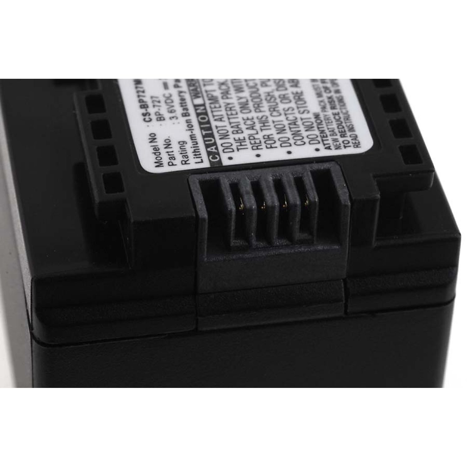 Acumulator compatibil Canon VIXIA HF R306 / model BP-727 2400mAh fotografia produsului View 3 L