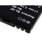 Acumulator compatibil Nokia N95 / N93i/ E65/ 6290/ model BL-5F fotografia produsului View 3 S