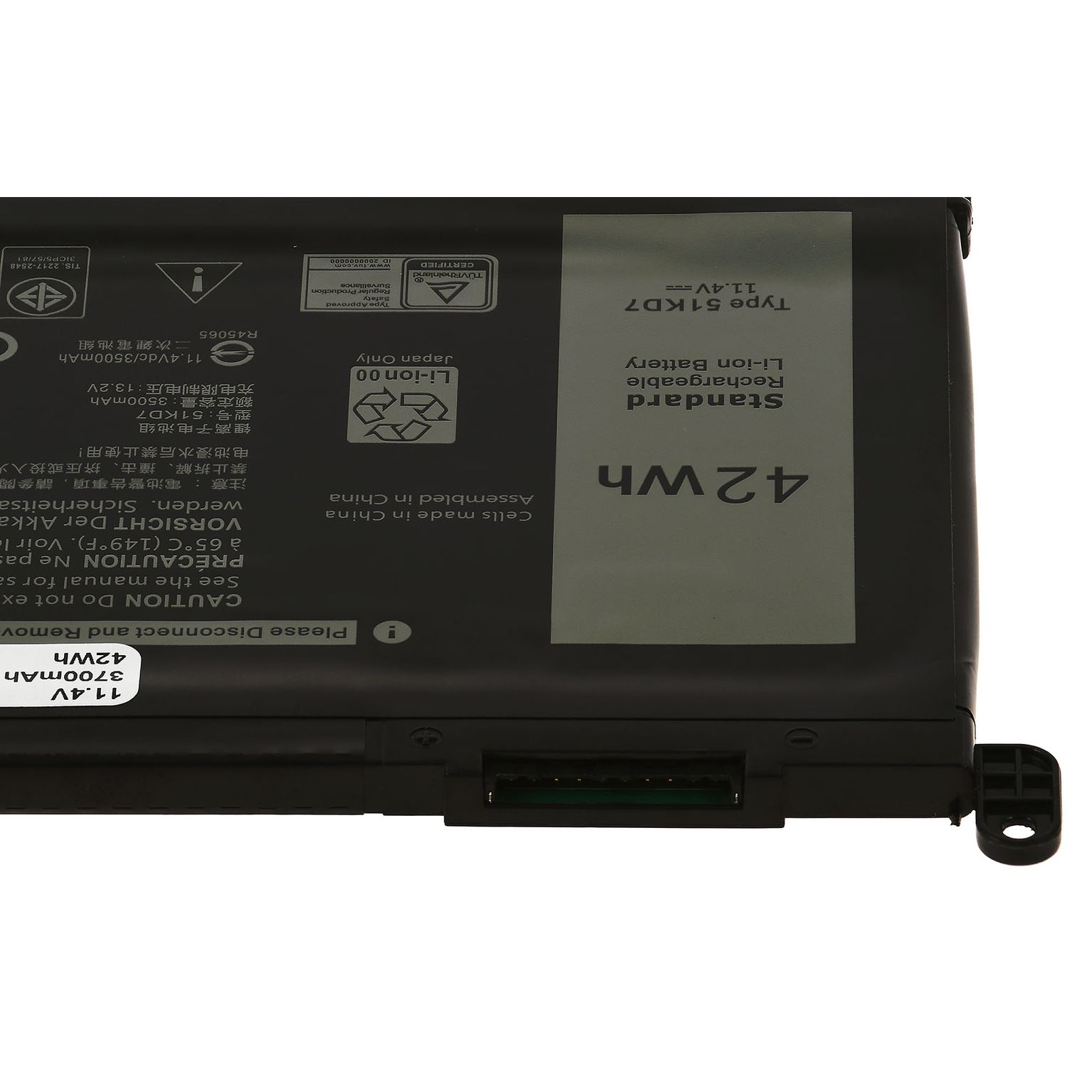 Acumulator compatibil Dell Chromebook 11 (3180) / Chromebook 11 (3189) / model Y07HK fotografia produsului View 3 L