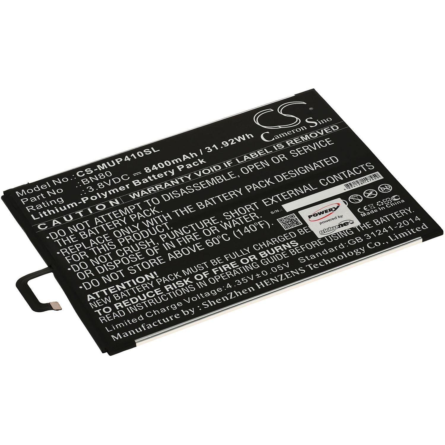 Acumulator compatibil Xiaomi Mi Pad 4 Plus / model BN80 fotografia produsului