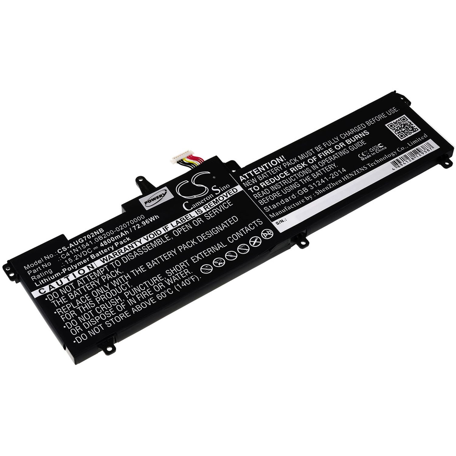 Acumulator compatibil Asus GL702 / GL702V / model C41N1541 fotografia produsului