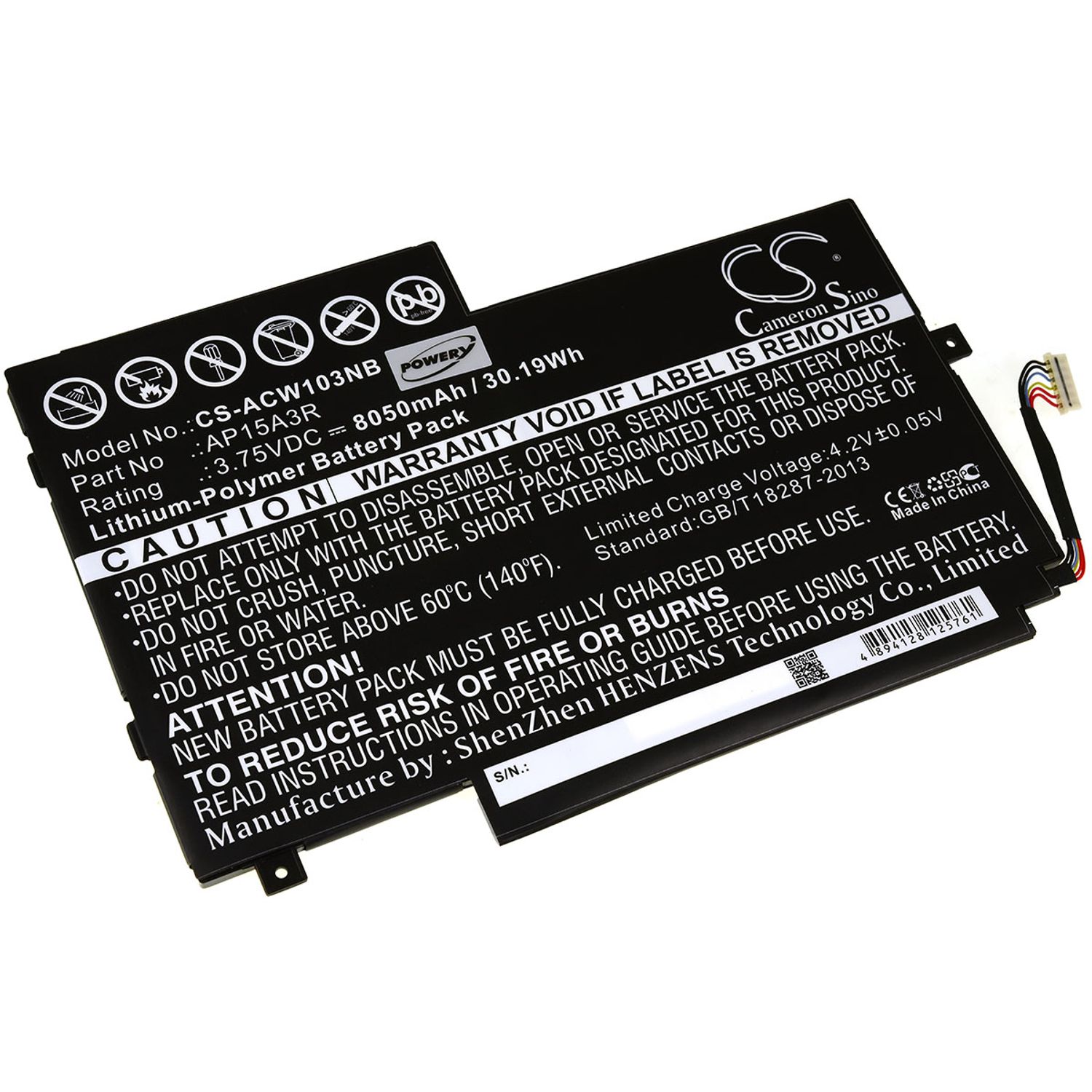 Acumulator compatibil Acer Aspire Switch 10E / SW3-013 / model AP15A3R fotografia produsului