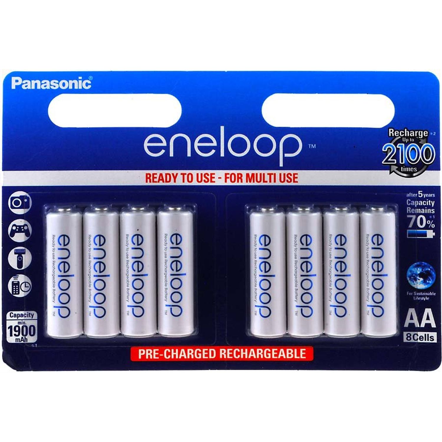 Acumulator Panasonic eneloopAA - 8 buc. / blister / model BK-3MCCE fotografia produsului