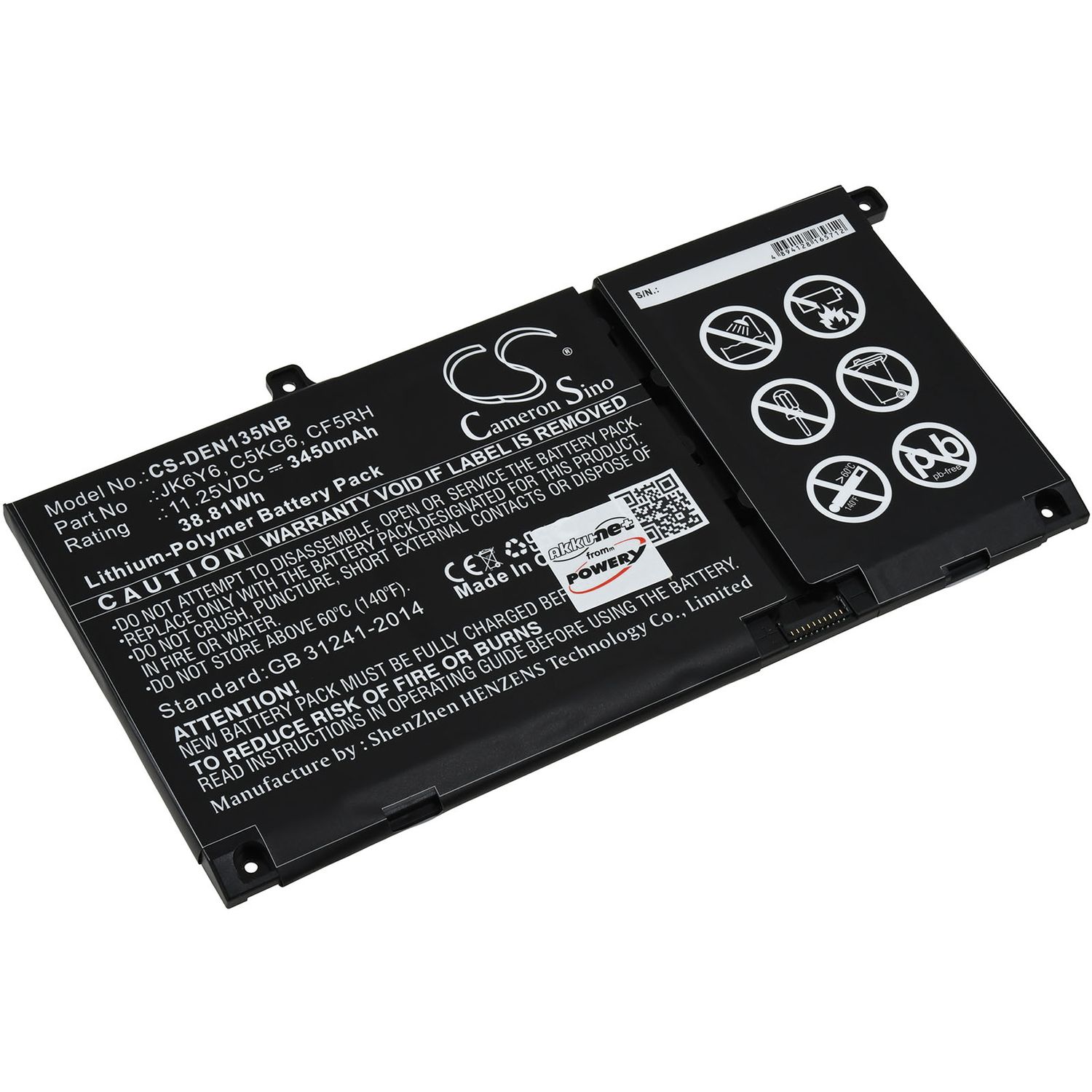 Acumulator compatibil Dell Vostro 5402, Latitude 15 3510, model JK6Y6 fotografia produsului
