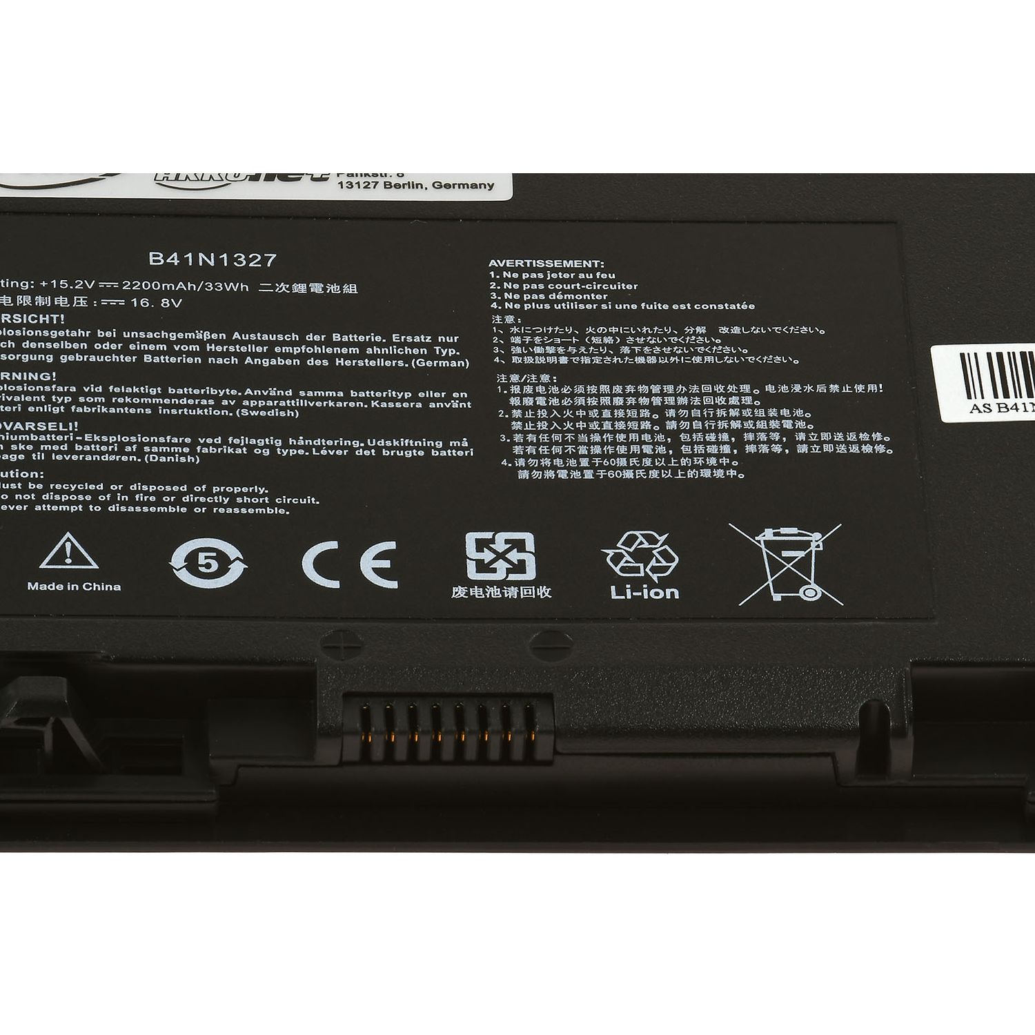 Acumulator compatibil Asus Pro B551 / model B41N1327 fotografia produsului View 3 L