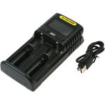 Incarcator rapid USB Nitecore UMS2 cu LCD si 2 sloturi pentru Li-Ion fotografia produsului