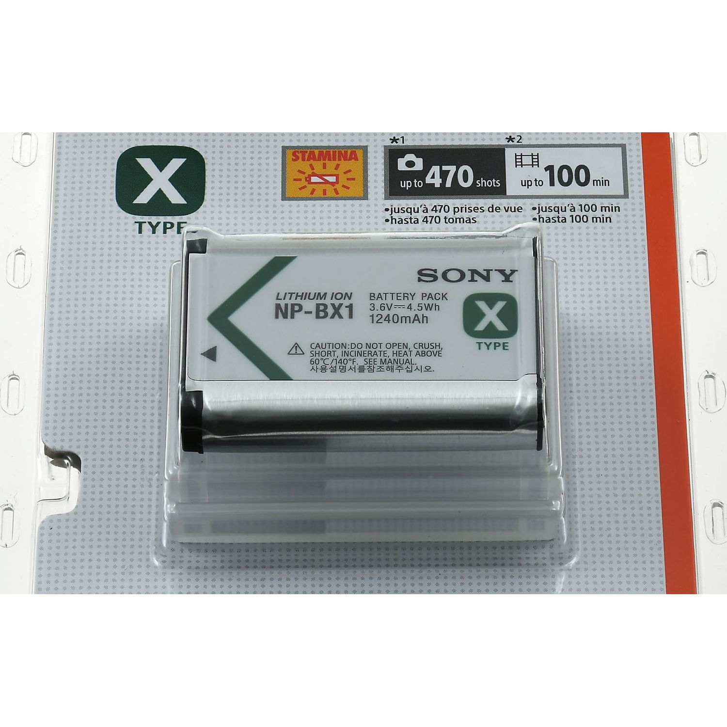 Acumulator original Sony compatibil Sony Cybershot DSC-RX100 / model NP-BX1 fotografia produsului View 3 L