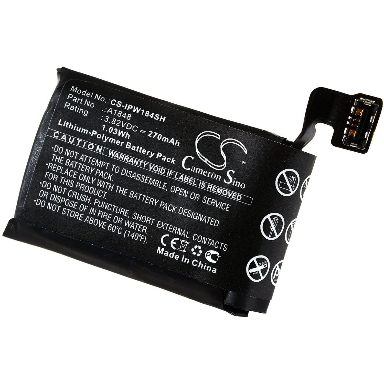 Acumulator compatibil Apple Watch 3 38mm / MR352LL/A / model A1848 fotografia produsului View 2 L