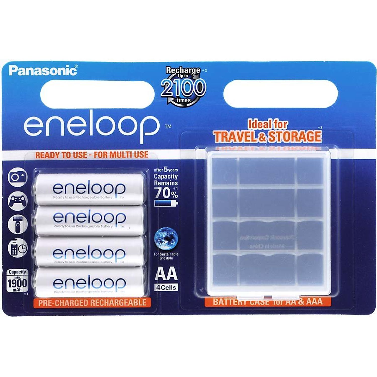 Acumulator Panasonic eneloopAA - 4 buc. / blister (BK-3MCCEC4BE) fotografia produsului