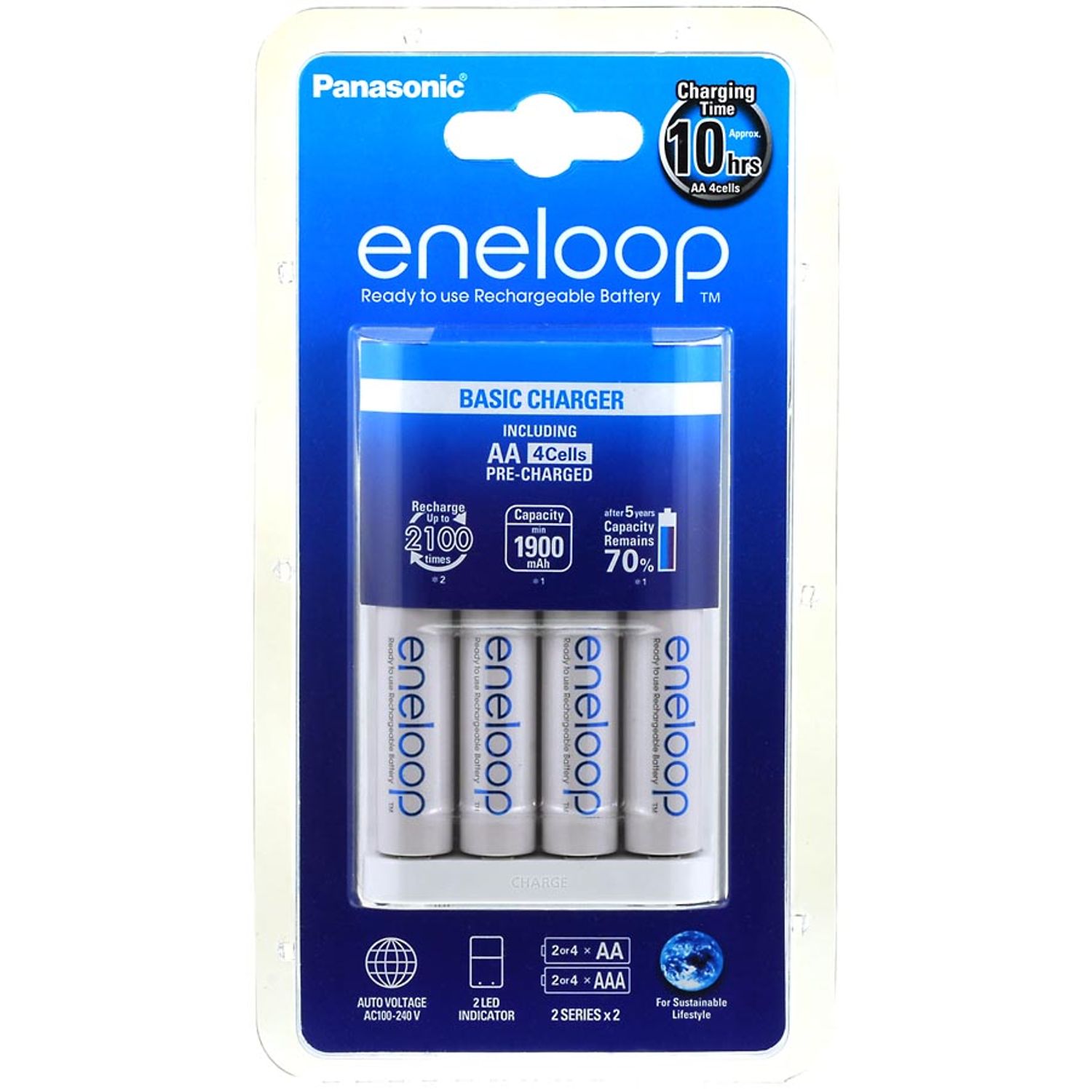 Incarcator Panasonic eneloop BQ-CC18 incl. 4x Panasonic eneloop AA 1900mAh fotografia produsului