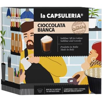 Set 16 capsule Ciocolata Calda Alba, compatibile Nescafe Dolce Gusto, La Capsuleria elefant.ro
