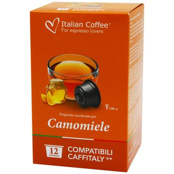 Set 12 capsule Ceai de musetel cu miere, compatibile Caffitaly/Cafissimo/Beanz, Italian Coffee elefant.ro