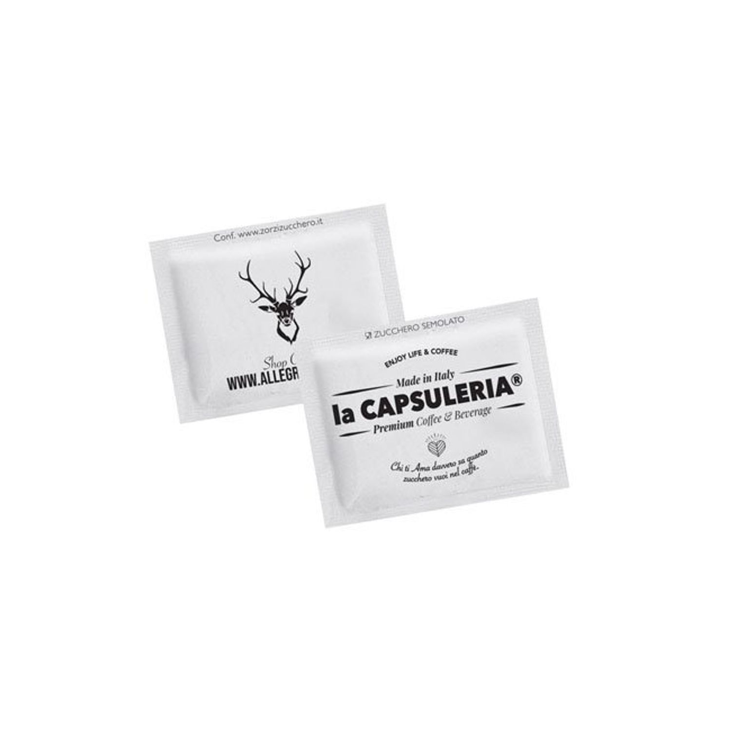 Set 100 de pliculete de zahar alb, LA CAPSULERIA fotografia produsului