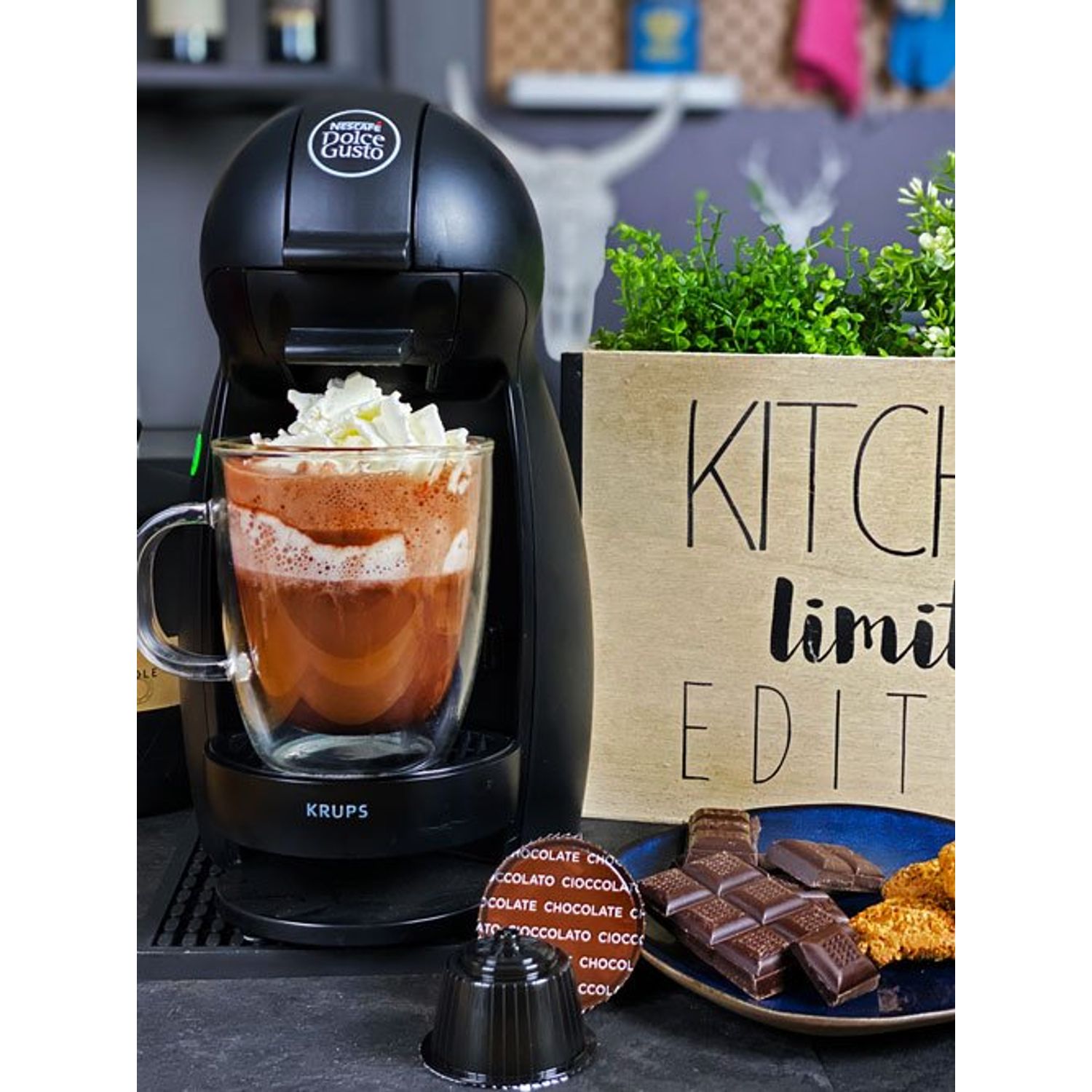 Set 16 capsule Ciocolata Calda, compatibile Dolce Gusto, La Capsuleria fotografia produsului View 4 L
