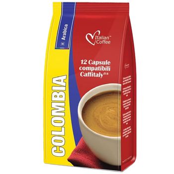 Set 12 capsule cafea Colombia compatibile Caffitaly/Beanz/Caffissimo, Italian Coffee elefant.ro