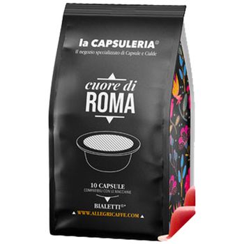 Set 80 capsule cafea Cuore di Roma, compatibile Bialetti, La Capsuleria elefant.ro Alimentare & Superfoods
