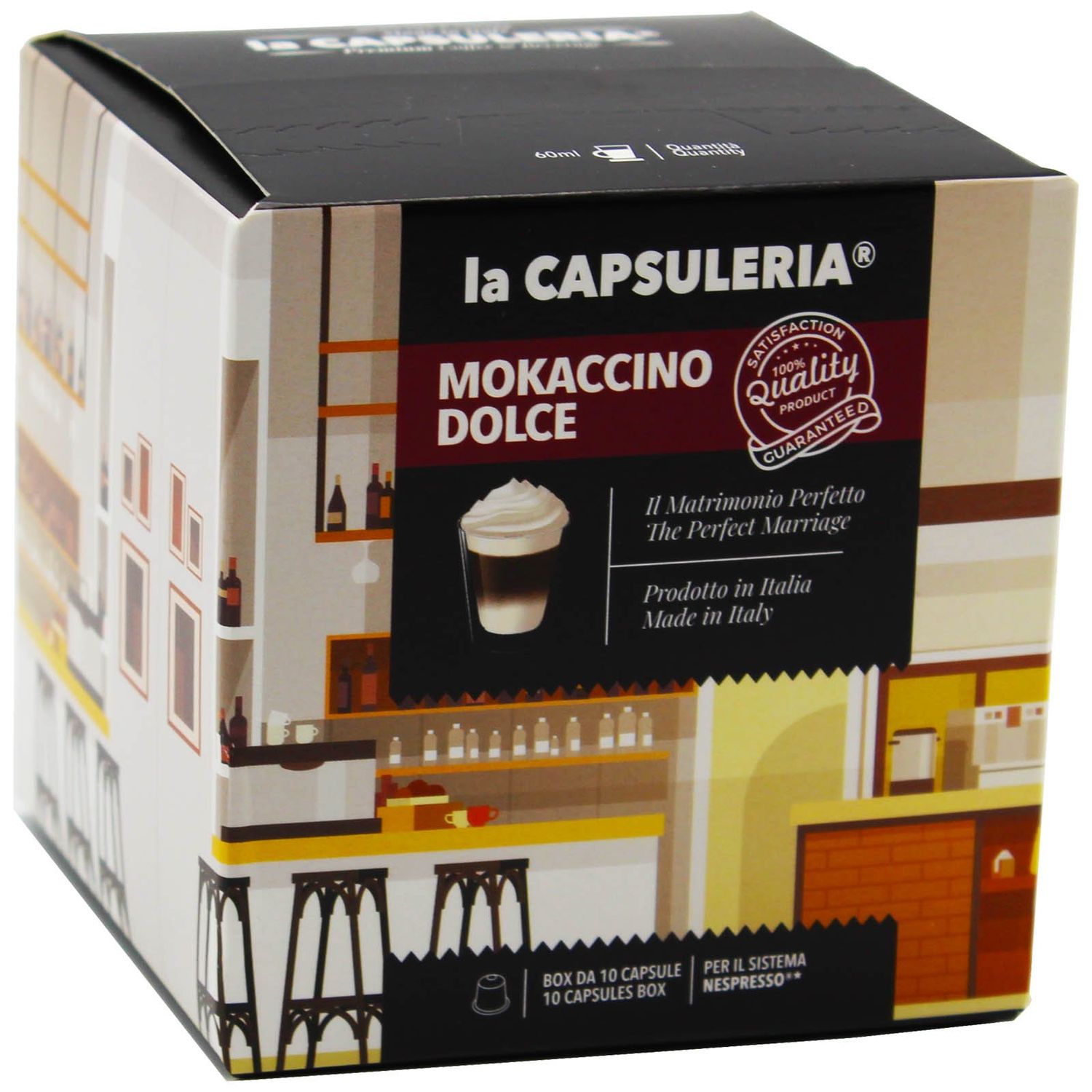 Set 80 capsule MOKACCINO compatibile Nespresso, La CAPSULERIA fotografia produsului