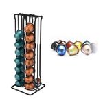 Suport pentru capsule Nespresso, 32 de capsule, Inox, Negru fotografia produsului View 2 S