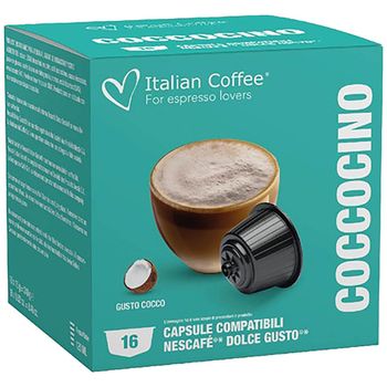 Set 16 capsule Coccocino, compatibile Nescafe Dolce Gusto, Italian Coffee elefant.ro Alimentare & Superfoods