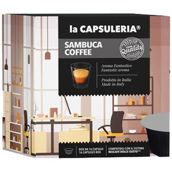 Set 96 capsule Sambuca Coffee, compatibile Nescafe Dolce Gusto, La Capsuleria La Capsuleria elefant
