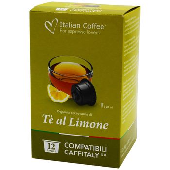 Set 12 capsule Ceai de Lamaie, compatibile Caffitaly/Cafissimo/Beanz, Italian Coffee Italian Coffee elefant