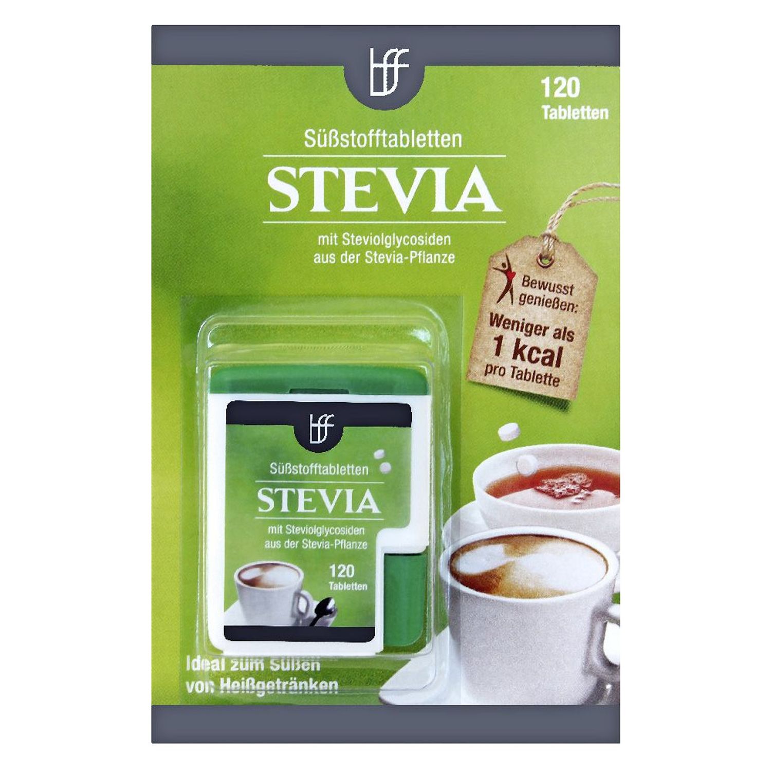 Stevia indulcitor, 120 tablete, dispenser, BFF fotografia produsului