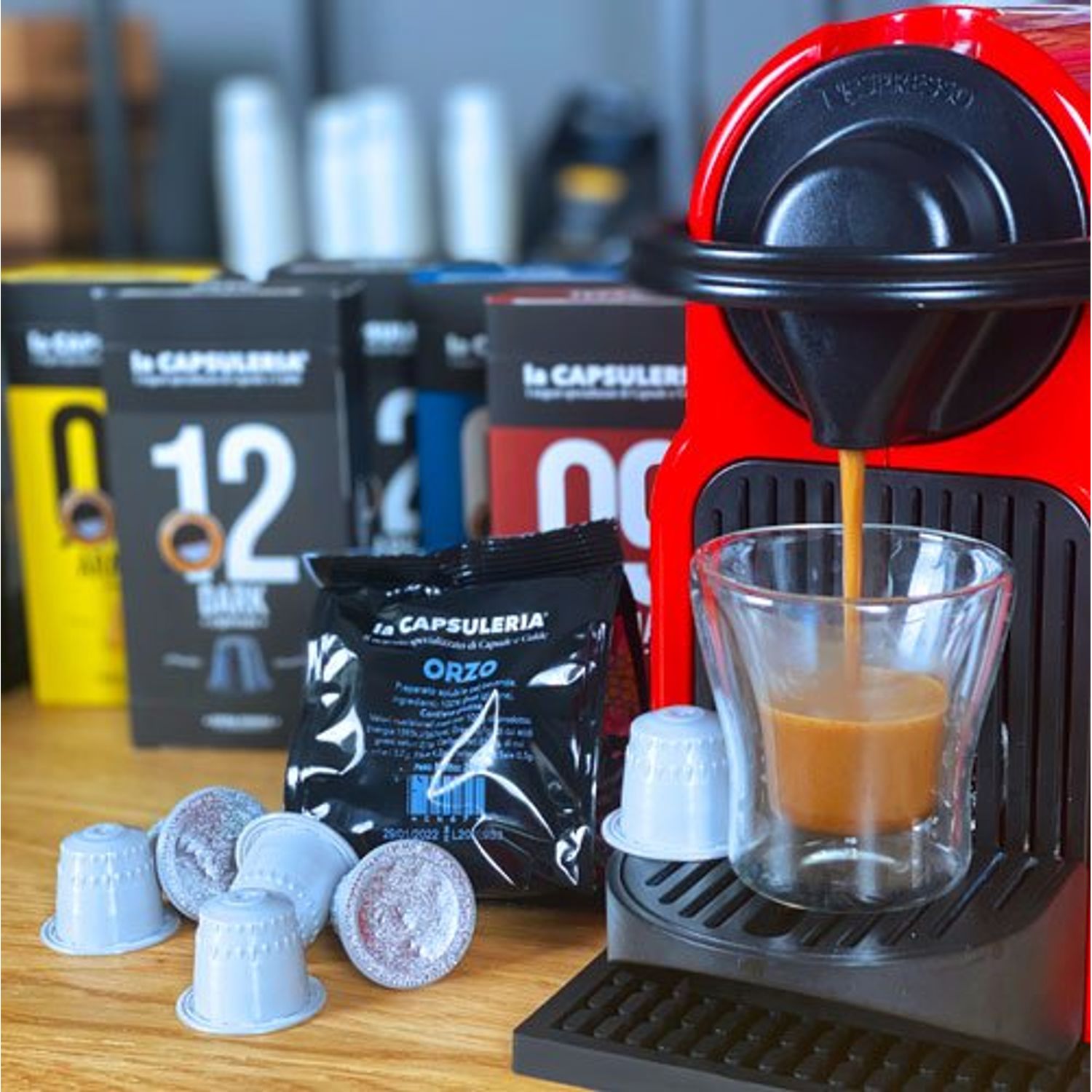Set 10 capsule Orz, compatibile Nespresso, La Capsuleria fotografia produsului View 2 L