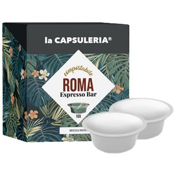 Set 10 capsule compostabile cafea Cuore di Roma, compatibile Lavazza a Modo Mio, La Capsuleria elefant.ro