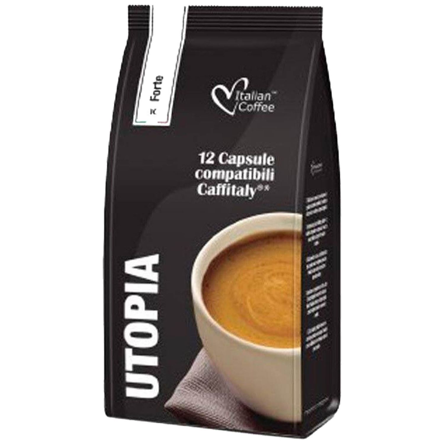 Set 12 capsule cafea Utopia compatibile Cafissimo/Beanz/Caffitaly, Italian Coffee fotografia produsului
