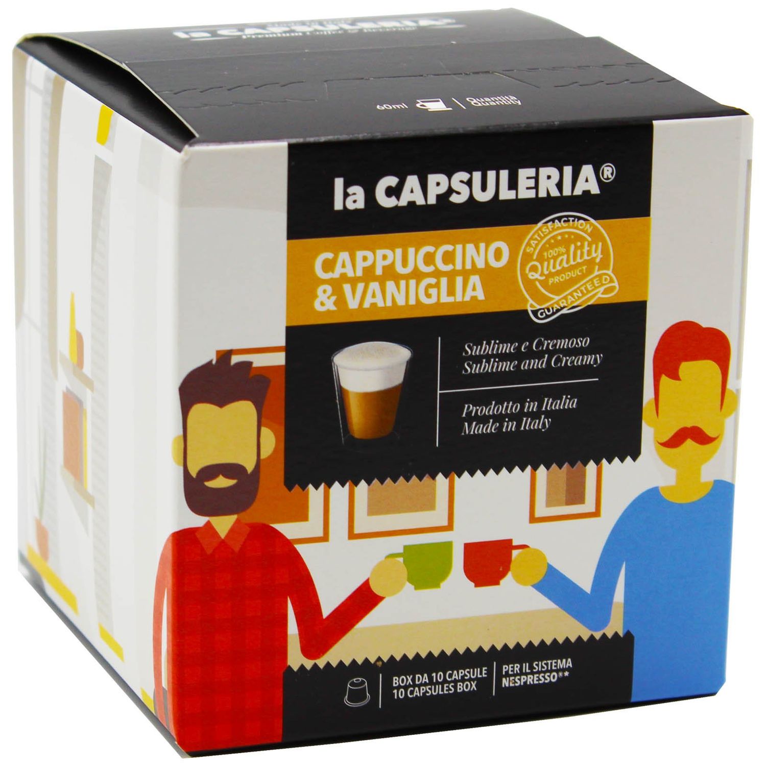 Set 80 capsule CAPPUCCINO compatibile Nespresso, LA CAPSULERIA fotografia produsului