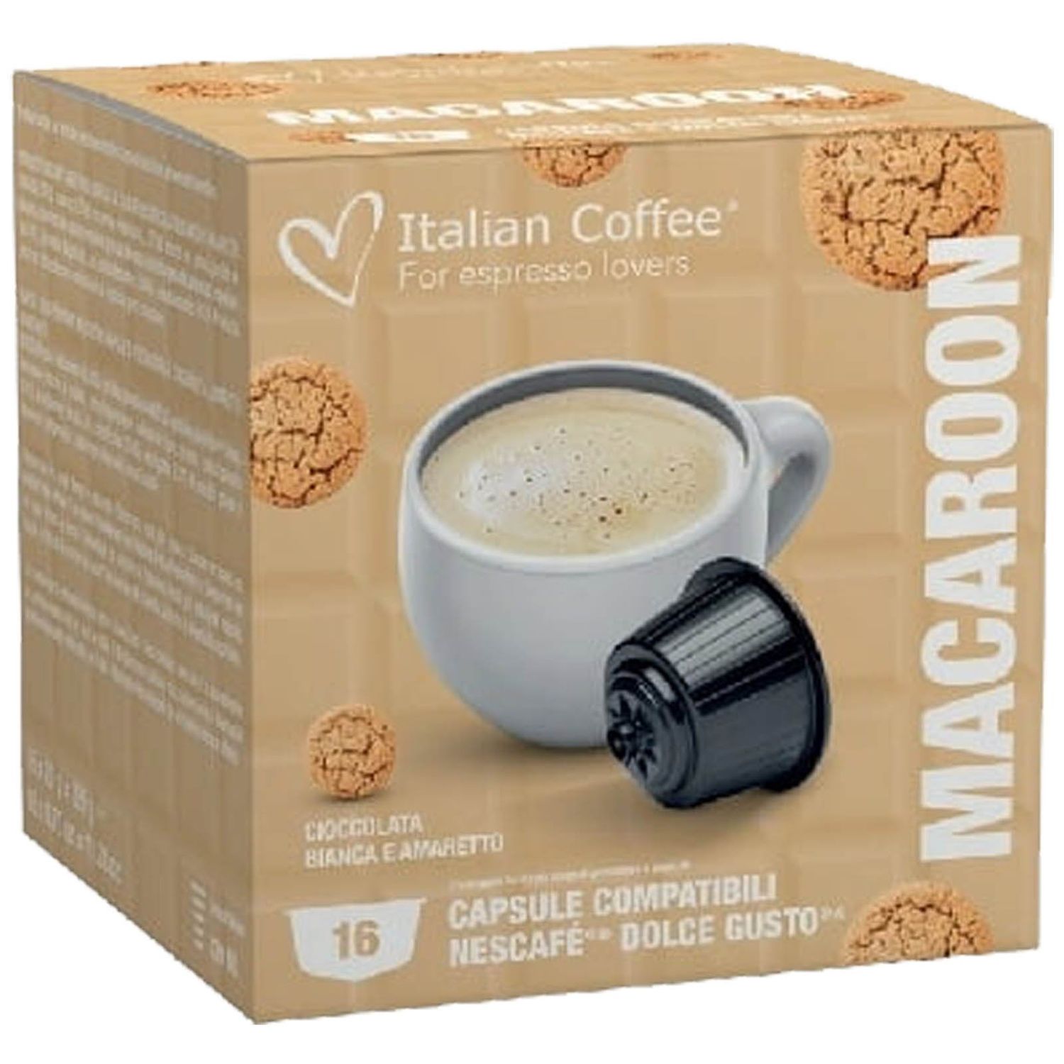Set 16 capsule Macaroon, compatibile Nescafe Dolce Gusto, Italian Coffee fotografia produsului
