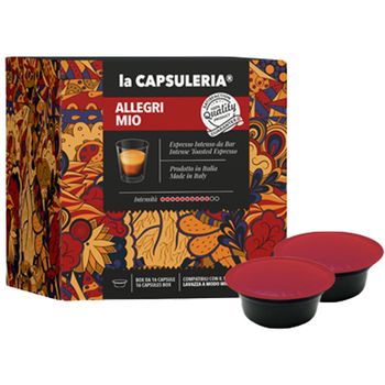 Set 16 capsule cafea Allegri Mio, compatibile Lavazza a Modo Mio, La Capsuleria elefant.ro