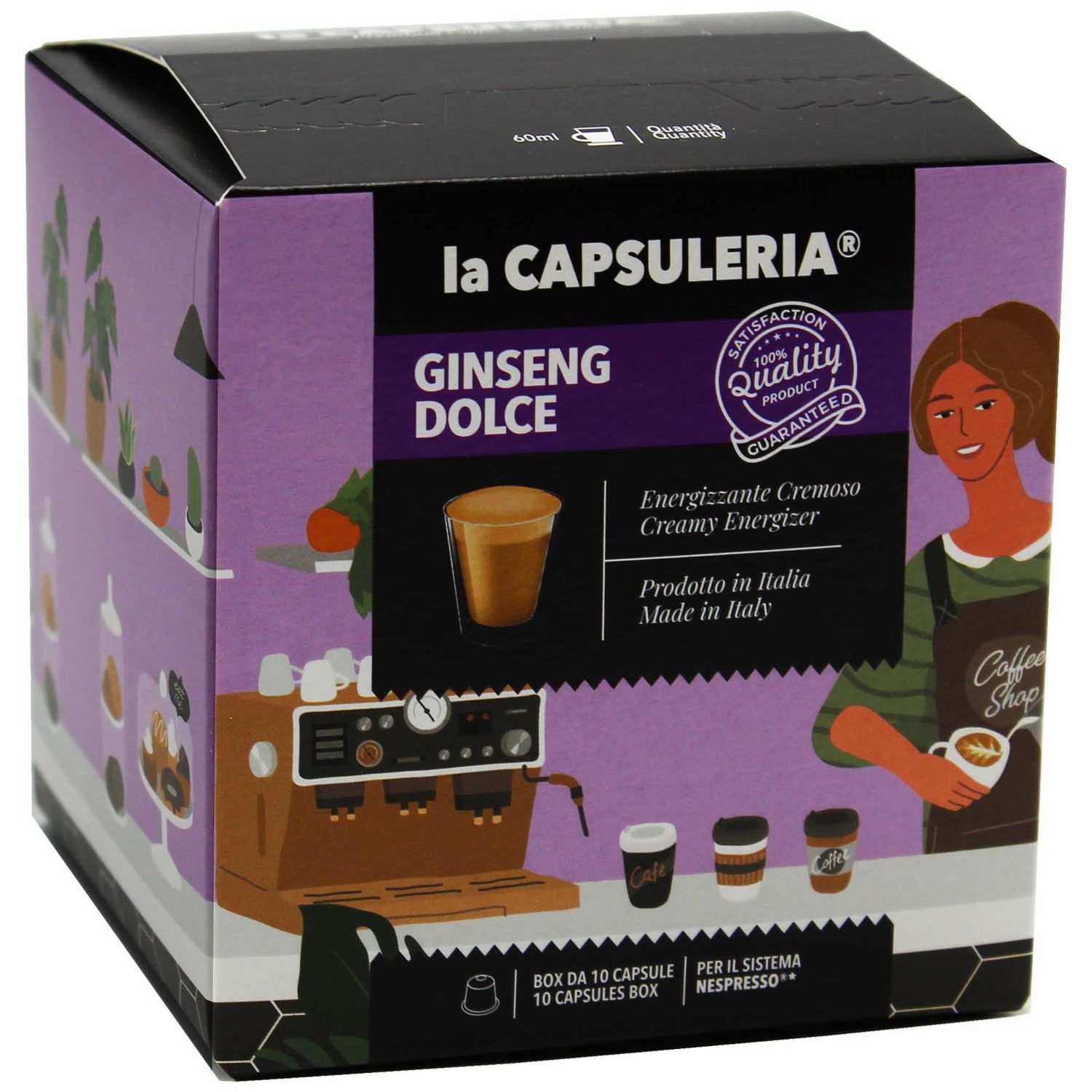 Set 10 capsule GINSENG, Compatibile Nespresso, LA CAPSULERIA fotografia produsului