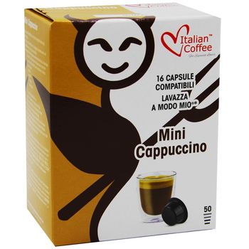 Set 16 capsule cafea Cappuccino, compatibile Lavazza a Modo Mio, Italian Coffee elefant.ro