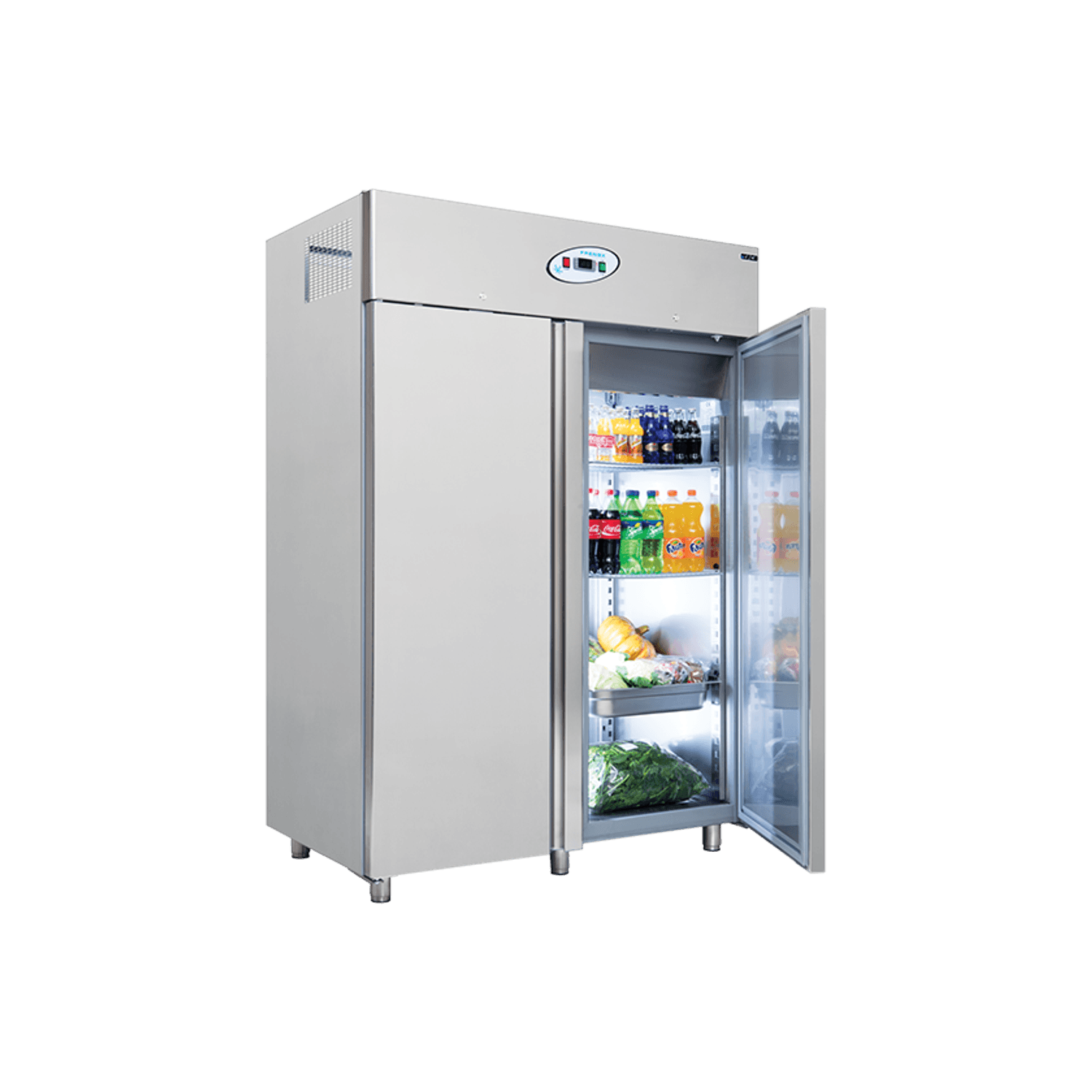 Frigider profesional vertical Moratti 2 usi 1400 L 2000 W fotografia produsului