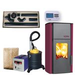 Pachet Termosemineu peleti cu agent termic Koph PM 13 kW, echipat complet fotografia produsului