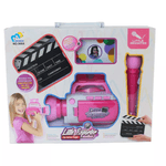 Set Camera Video Si Microfon Pentru Copii, roz fotografia produsului