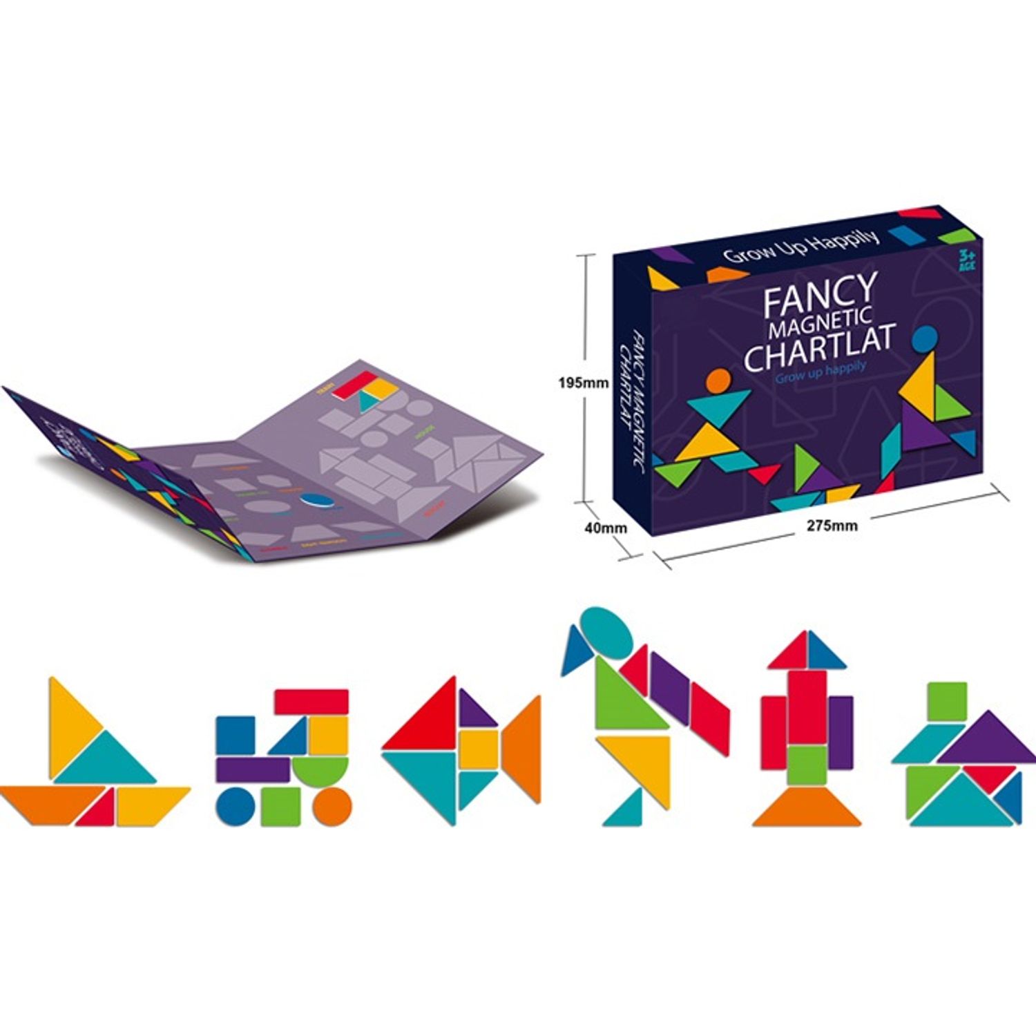 Puzzle tabla maganetica - Forme geometrice, 27 piese fotografia produsului