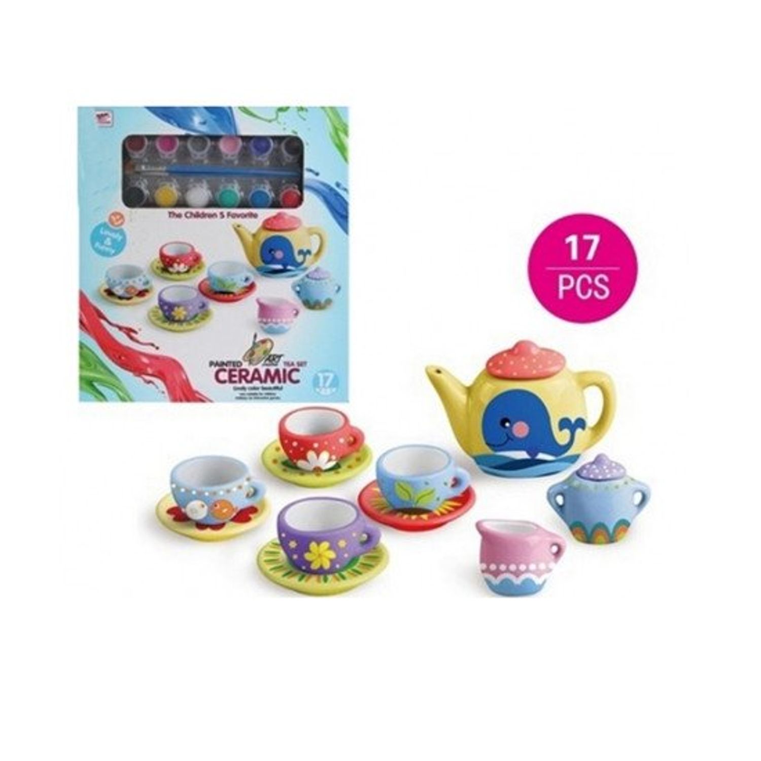 Joc creativ - set ceramica de ceai pentru pictat fotografia produsului