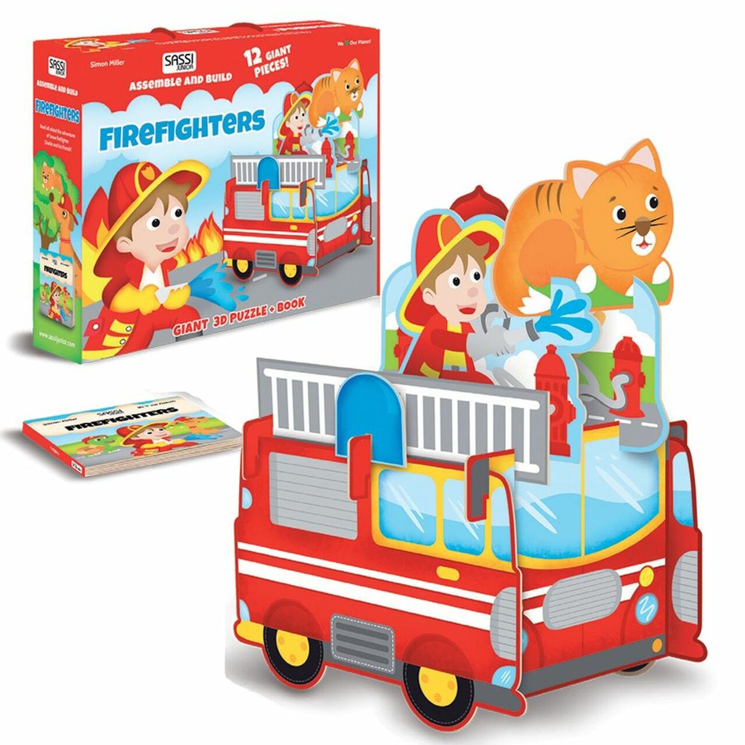 Puzzle Gigant 3D - Pompieri, 12 piese fotografia produsului View 2 L
