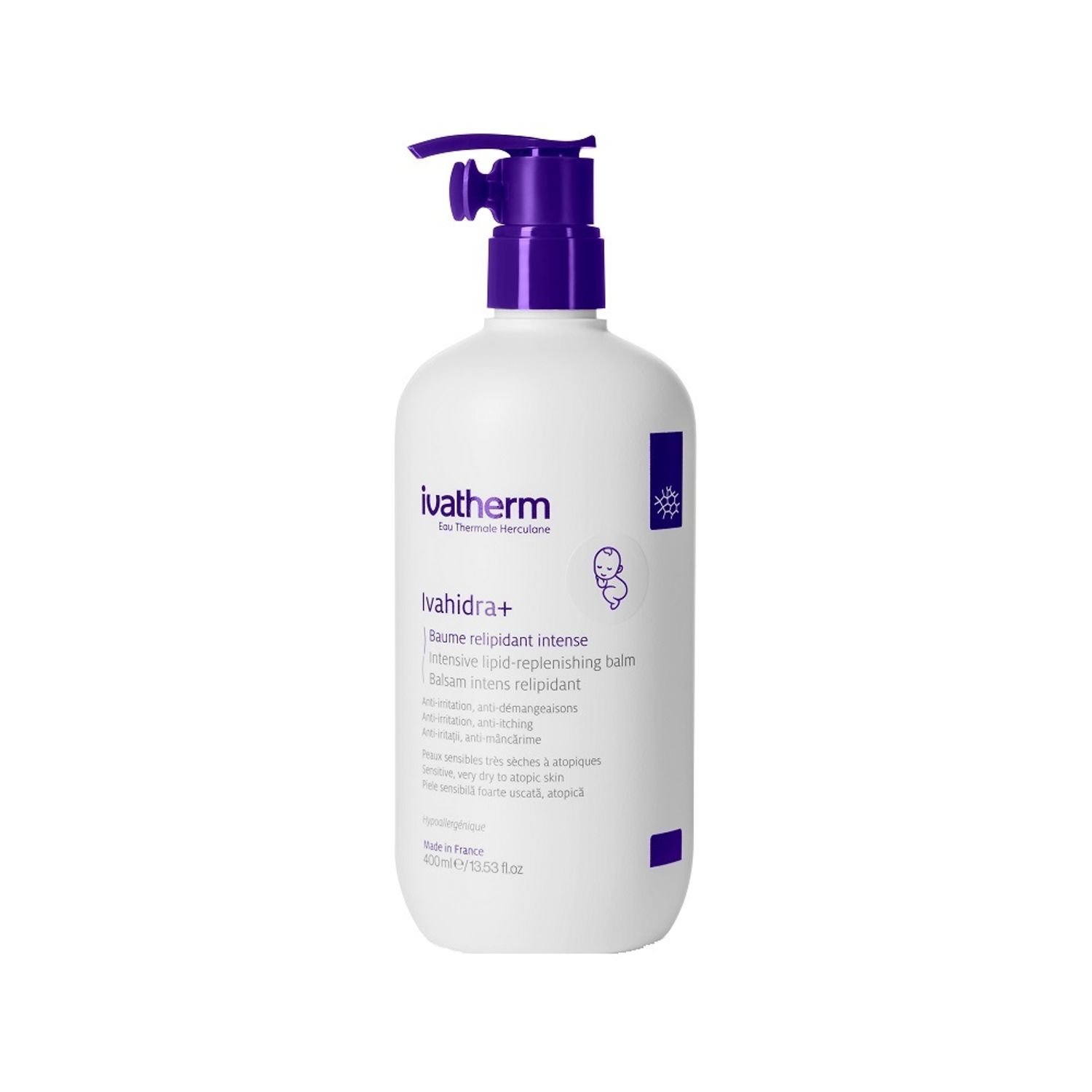 Balsam intens relipidant Ivahidra+ Ivatherm, 400 ml fotografia produsului
