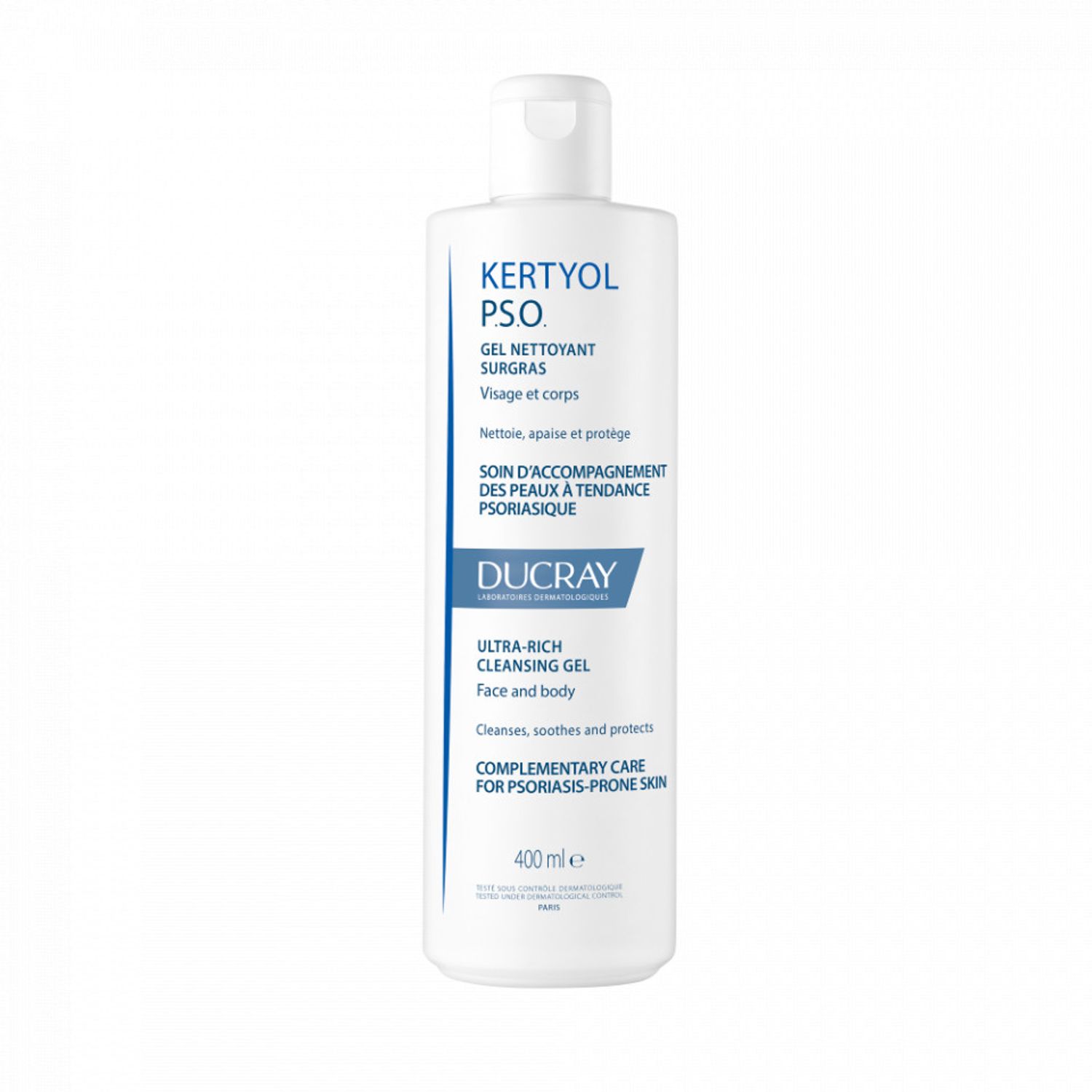 Gel de curatare Ducray Kertyol PSO pentru piele iritata si scuame, 400 ml fotografia produsului