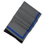 Esarfa casmir gri/albastru cu model, Pashma. 170 x 70 cm fotografia produsului View 2 S