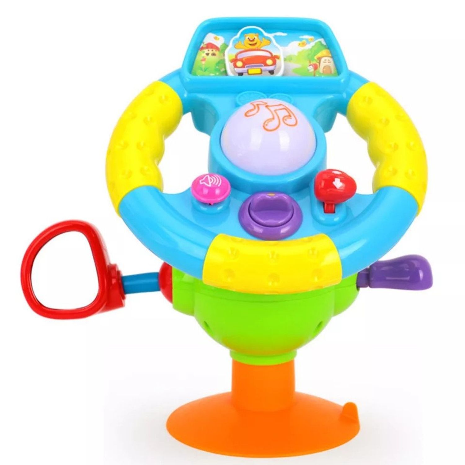 Jucarie interactiva - Volan cu activitati, lumini si sunete, multicolor fotografia produsului